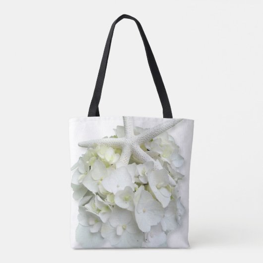 Moeder van de Groom White Floral Starfish Bag Tote Bag (Achterkant)