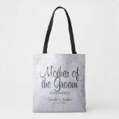 Moeder van de Groom White Peonies & Hearts Elegant Tote Bag (Voorkant)