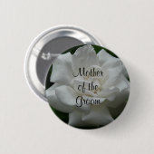 Moeder van de Groom, White Rose Ronde Button 5,7 Cm (Voorkant /achterkant)