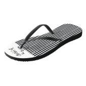 Moeder van de Groom zwarte strepen goudbloem Teenslippers (Schuin)