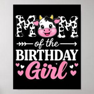 Moeder van de jarige boerin koe liefhebber vrouwen poster