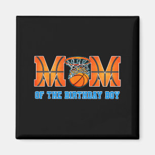 Moeder van de jarige jongen basketbal thema famili magneet