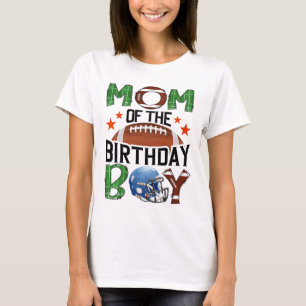 Moeder van de jarige jongen Game Day Voetbal Liefh T-shirt