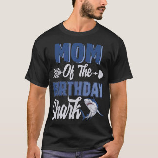 Moeder van de jarige jongen haai oceaan bijpassend t-shirt