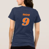 Moeder van de jarige jongen raceauto bemanning Tri-Blend shirt (Achterkant)
