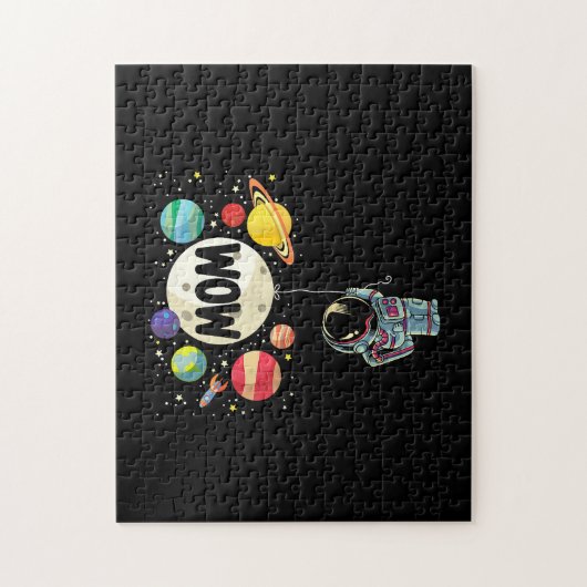 Moeder van de jarige jongen ruimte astronaut 1e ve legpuzzel (Verticaal)