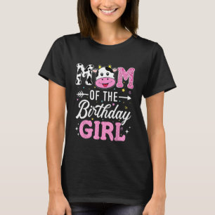 Moeder Van De Jarige Meisje Grappige Boerderij Koe T-shirt