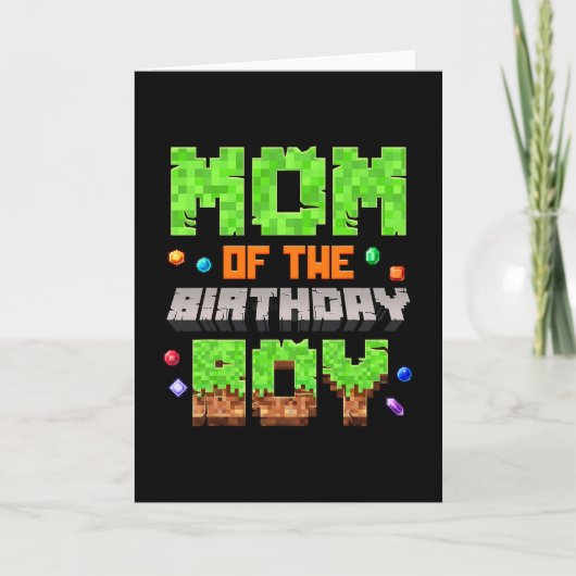 Moeder van de jarige Pixel Gaming Video Game Mo Kaart (Voorkant)