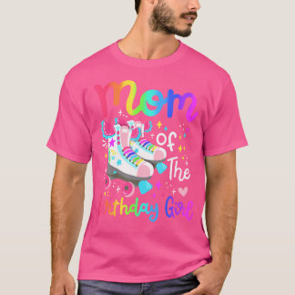 Moeder Van De Jarige Schaatsster Roller Skate Fami T-shirt