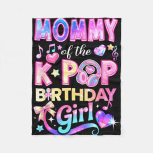 Moeder van de k-pop verjaardag meisjes Koreaanse m Fleece Deken