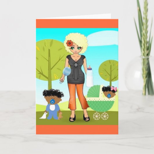 Moeder van de Kaart van de moederdag de Afrikaanse (Voorkant)