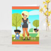 Moeder van de Kaart van de moederdag de Afrikaanse (Gele Bloem)