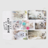 Moeder van de Kat Foto Collage Golfhanddoek (Horizontaal)