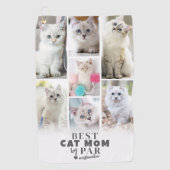 Moeder van de Kat Foto Collage Golfhanddoek (Voorkant)