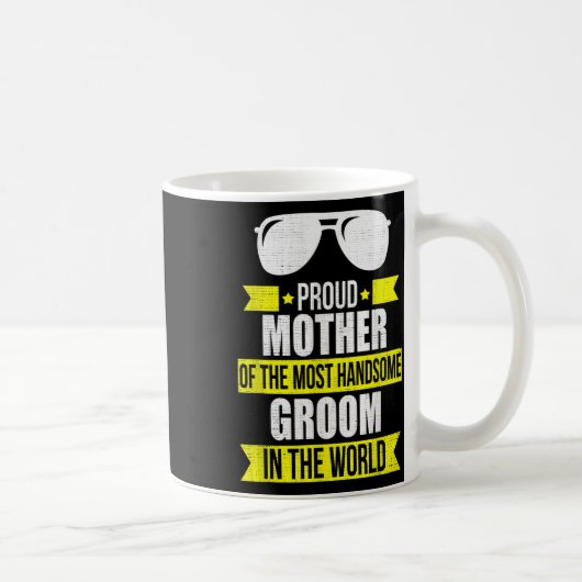 Moeder Van De Knappe Bruidegom Bruidegom Trouw Gi Koffiemok (Rechts)