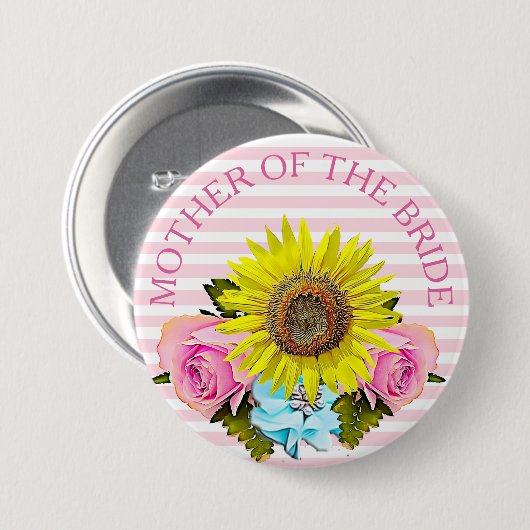 Moeder van de knop Bride vrijgezellenfeest Ronde Button 7,6 Cm (Voorkant /achterkant)