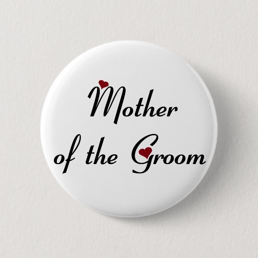 Moeder van de knop Groom Ronde Button 5,7 Cm (Voorkant)