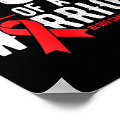 Moeder van de krijger Blood Cancer Awareness Poster (Hoek)