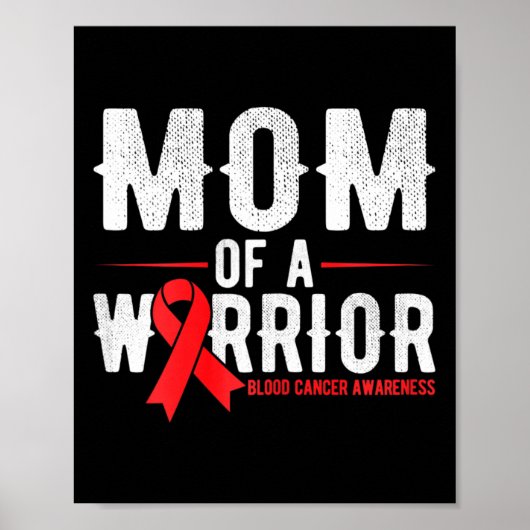 Moeder van de krijger Blood Cancer Awareness Poster (Voorkant)