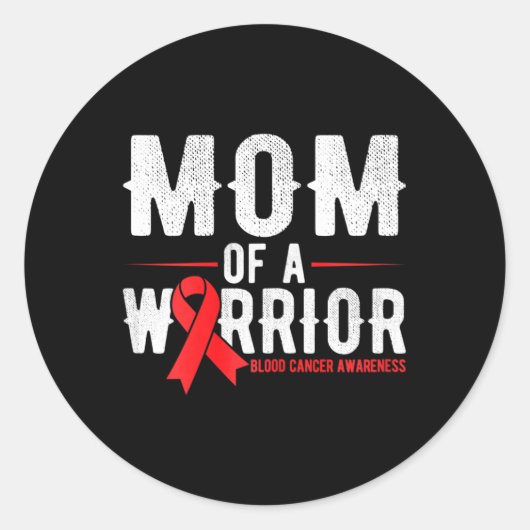 Moeder van de krijger Blood Cancer Awareness Ronde Sticker (Voorkant)