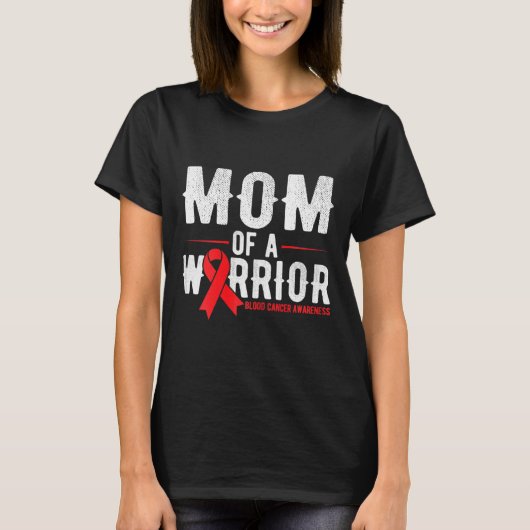 Moeder van de krijger Blood Cancer Awareness T-shirt (Voorkant)