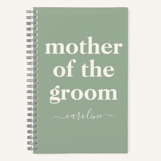 Moeder van de Minimale Moderne Naam van de Groom | Notitieboek (Voorkant)