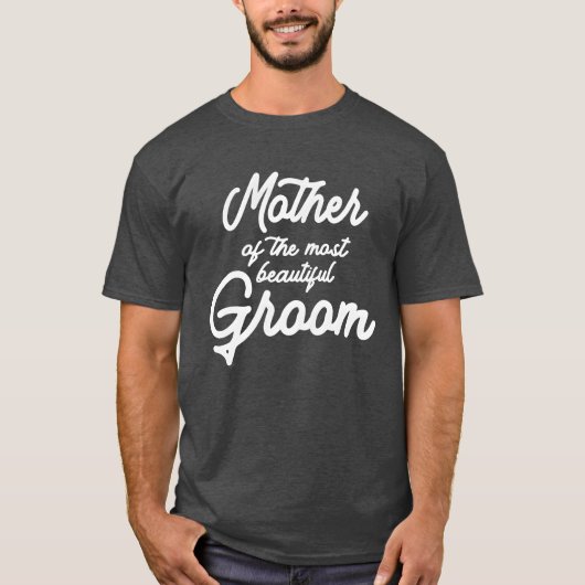 Moeder van de mooie bruidegom retro t-shirt (Voorkant)