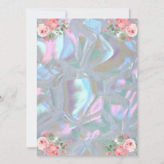 Moeder van de Parel Elegante Bruiloft Save the Dat Kaart (Achterkant)