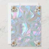 Moeder van de Parel Elegante Bruiloft Save the Dat Kaart (Achterkant)