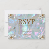 Moeder van de Parel Iridescent RSVP Kaarten (Voorkant)