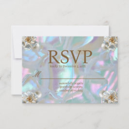 Moeder van de Parel Iridescent RSVP Kaarten
