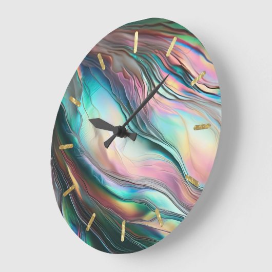 Moeder van de parel met gouden tics grote klok (Hoek)