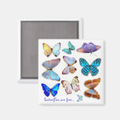 Moeder van de parel vlinders magneet van S Ambrose (Voorkant / Achterkant)