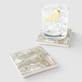 Moeder van de parelgulden boom stenen onderzetter (Zijkant)