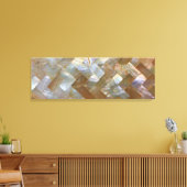 Moeder van de parelhok Capiz Weave Canvas Afdruk (Insitu (Woonkamer))