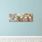 Moeder van de parelhok Capiz Weave Canvas Afdruk (Insitu (Houten vloer))