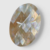 Moeder van de parelhok Capiz Weave Grote Klok (Hoek)