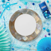 Moeder van de parelhok Capiz Weave Papieren Bordje (Feest)