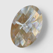 Moeder van de parelhok Capiz Weave Ronde Klok (Hoek)