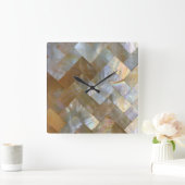 Moeder van de parelhok Capiz Weave Vierkante Klok (Huis)