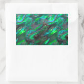 Moeder van de pareltextuur Blauwgroen fotopatroon Rechthoekige Sticker (Tas)