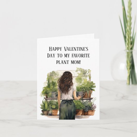 Moeder van de Plant Valentijnsdag Feestdagen Kaart (Voorkant)