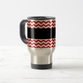 Moeder van de RoodChevrons van het Groom Wedding V Reisbeker (Voorkant links)