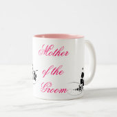 Moeder van de roze bruin zwart tweekleurige koffiemok (Voorkant rechts)