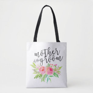 moeder van de roze roze bloem tote bag
