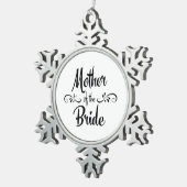 Moeder van de  stijl van de Bride Tin Sneeuwvlok Ornament (Rechts)
