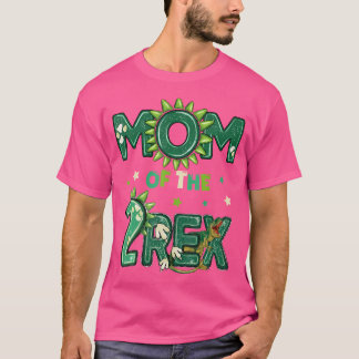 Moeder van de twee Rex-verjaardagsdinosaurusfamili T-shirt