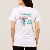 Moeder van de TWO-CAN (Toucan) 2e verjaardag Tri-Blend Shirt (Achterkant)