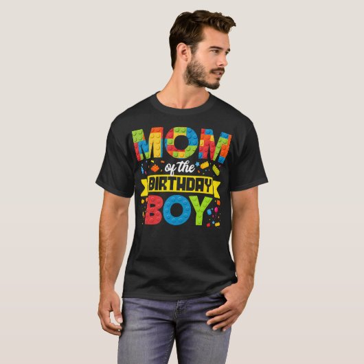 Moeder van de verjaardag Boy Master Builder Kinder T-shirt (Voorkant volledig)