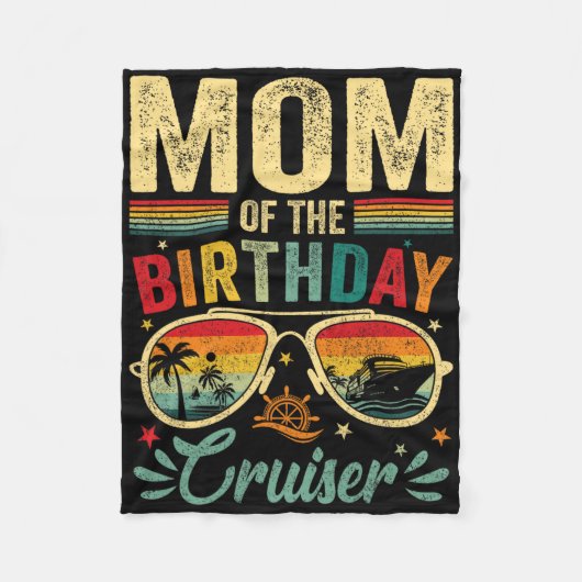 Moeder van de verjaardag Cruiser Sungles Cruise Fleece Deken (Voorkant)